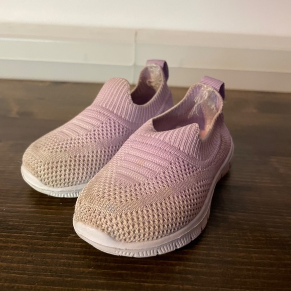 First steps toddler girls size 4 stepping stones purple ombre mesh slip on shoe - Picture 3 of 7